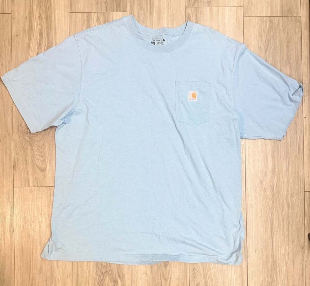 Carhartt Loose Fit Pocket T-Shirt Size 2XL Light Blue
